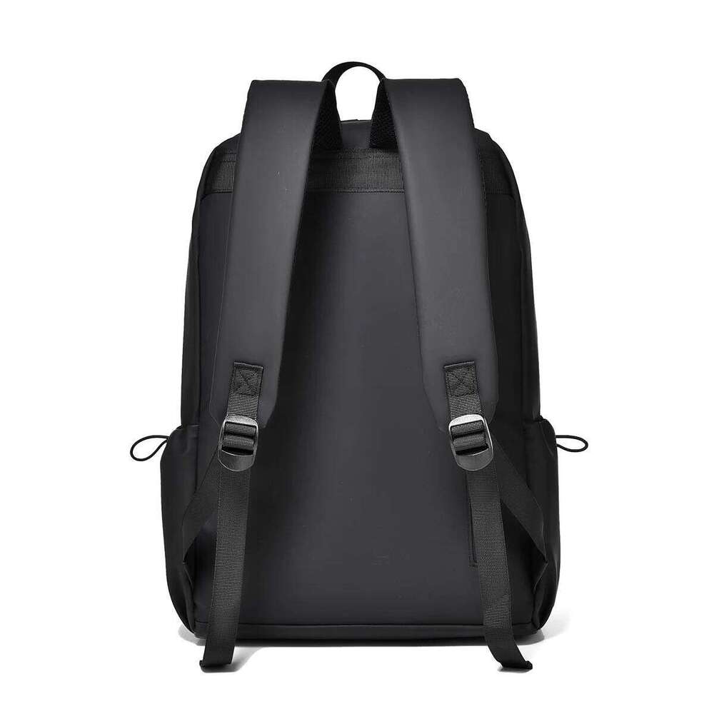 Large Capacity Black Backpack - Water-Resistant, Lightweight College Laptop Daypack with Adjustable Straps for High School Z260124