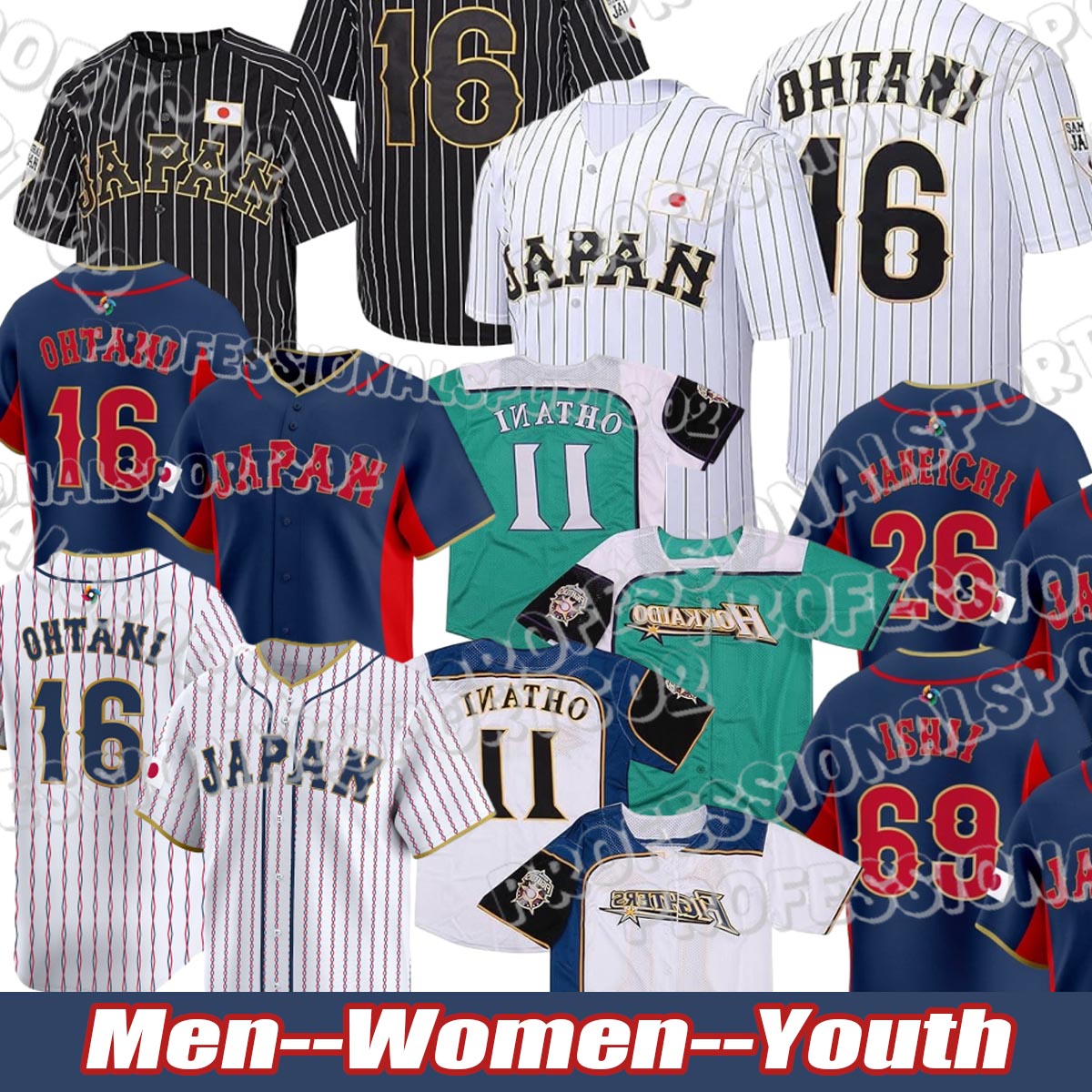 team Japan Baseball Jerseys 2026 #16 Shohei Ohtani # Yoshinobu Yamamoto Imanaga Seiya Suzuki 2026 WBC World Baseball Classic Jersey city
