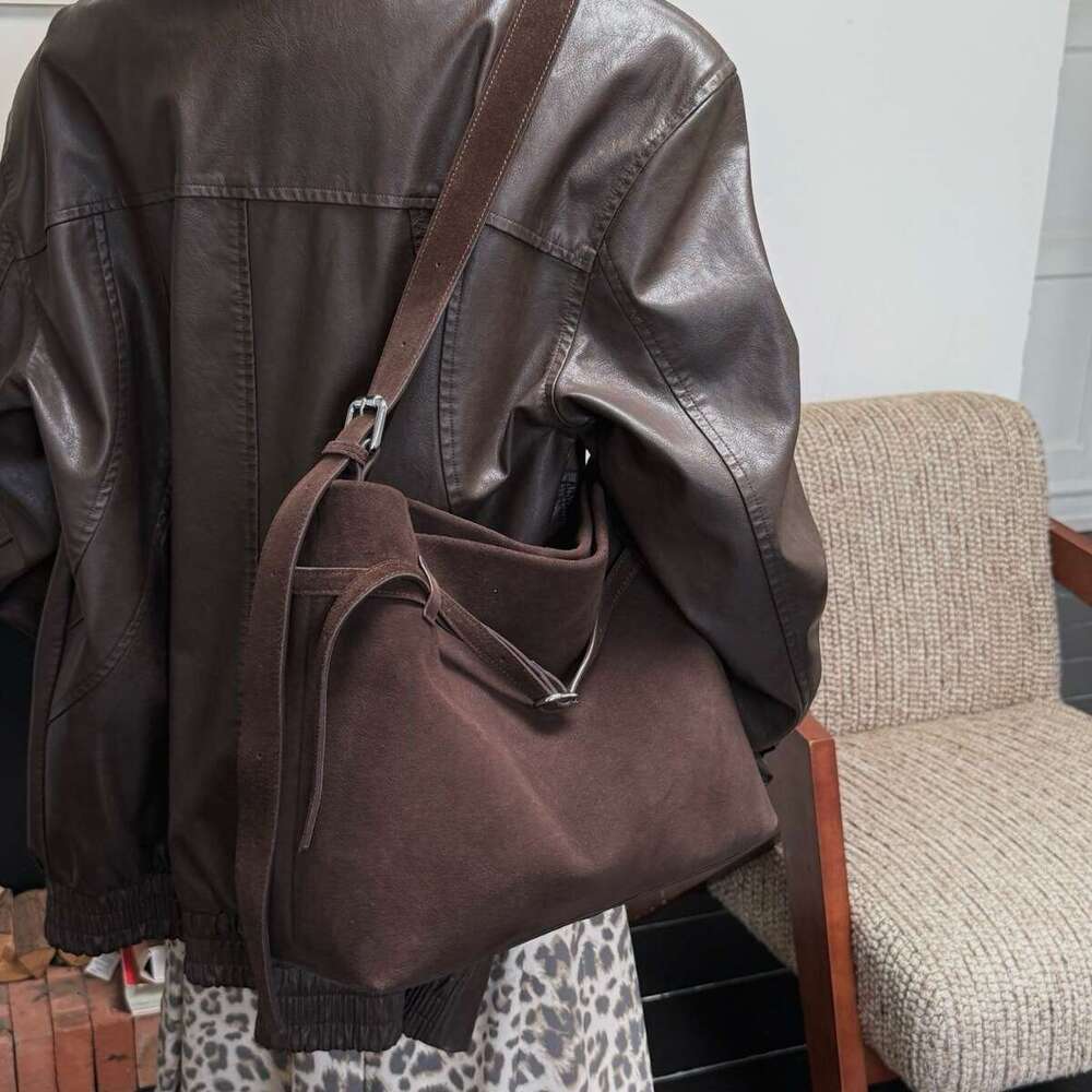 Luxury Shoulder Bags Totes Hobo Frosted Cowhide Tote Bag High End Practical Large Capacity Vintage Simple Handbag SENYY
