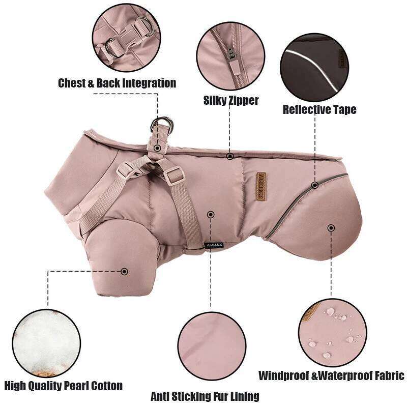 New Autumn Winter Warm And Filled Pet Cold Resistant Dog Vests Cotton Coats Thickened Two Legged Clothes