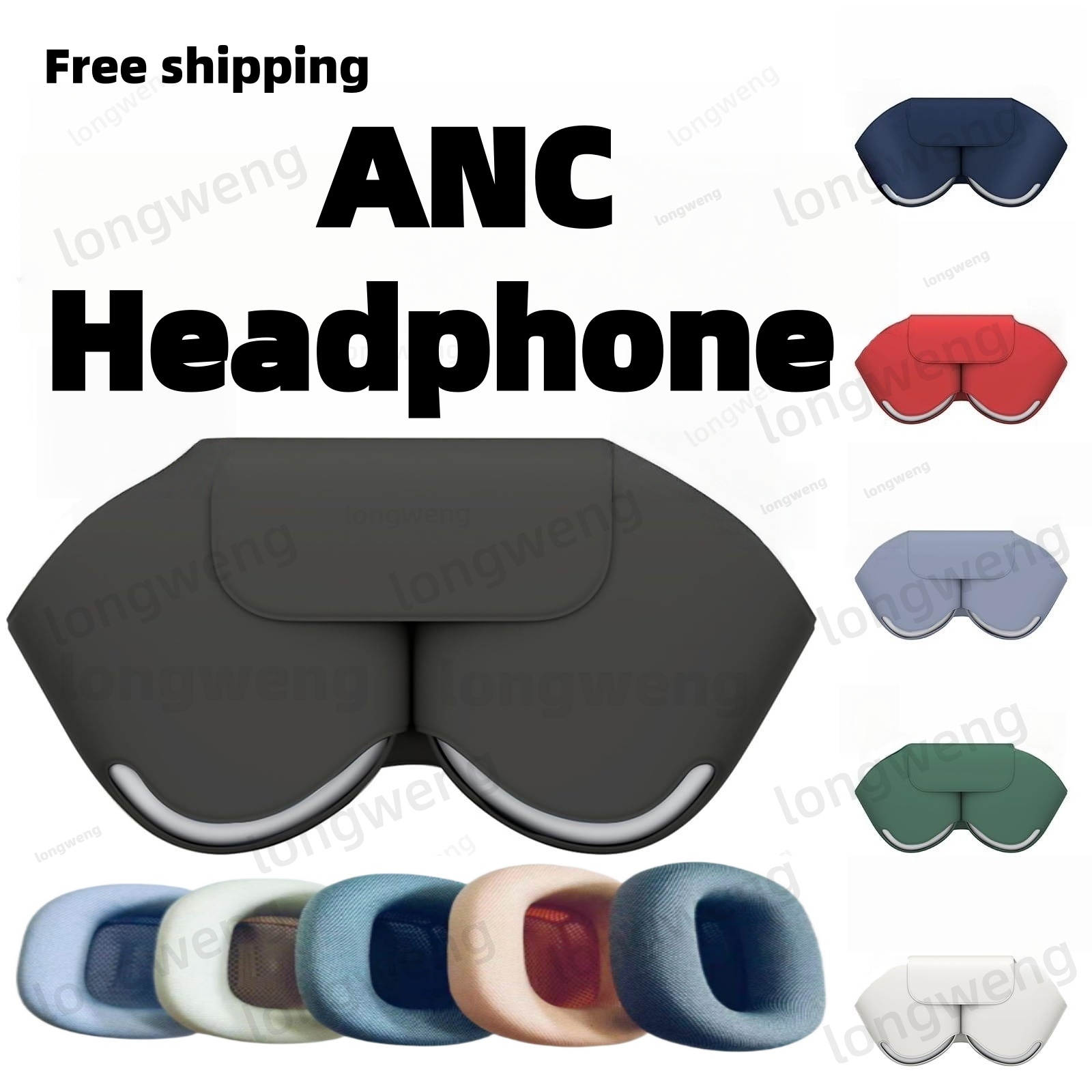 NEW p9 max Wireless Over-Ear Bluetooth Adjustable Headphones Active Noise Cancelling Stereo Sound Comes with protective case and retail box for Travel Work