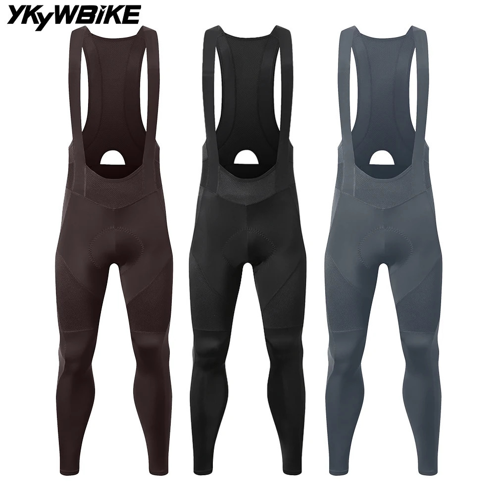 YKYWBIKE Mens Cycling Bib Long Pants Spring Autumn Long Cycling Pants Bib Road Bike Pants Bib Tights Cycling Bib Pants 260121