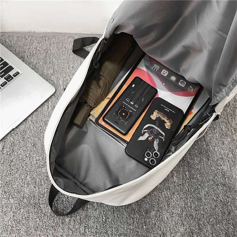 Simple Pattern Woman School Backpack Man College Student Travel Rucksack A4 Book Schoolbag For Teenage Girl Boy 2023 New Mochila Z260124