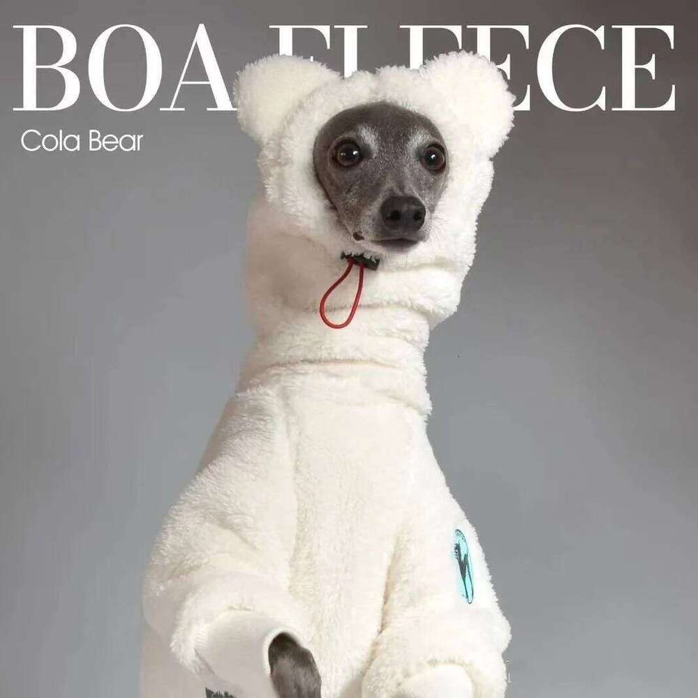 Famous brand Warm Fleece White Sweatshirt Airless Terrier Soft legged High Neck Windproof Winter Coat for Italy Little Greyhound pupakaIK