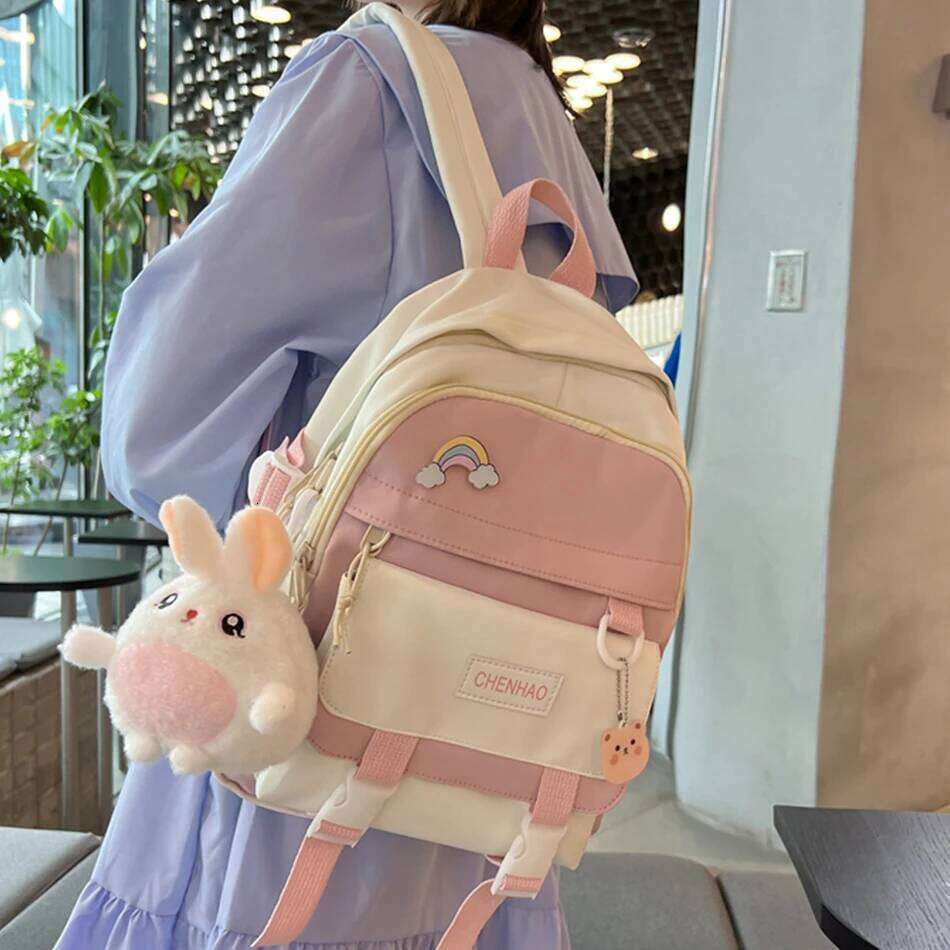 New Cute Backpack Purses Women Waterproof Nylon School Book Bags Small Rucksack for Teenager Girls Female Travel Sac Z260124