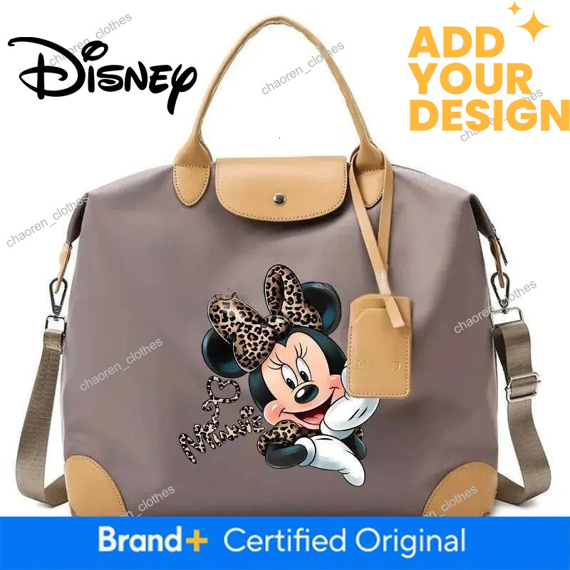 Disney Cartoon Mickey Minnie Mouse Cute Portable Large Capacity Travel Outdoor Tote Storage Bag Birthday Gifts H251223