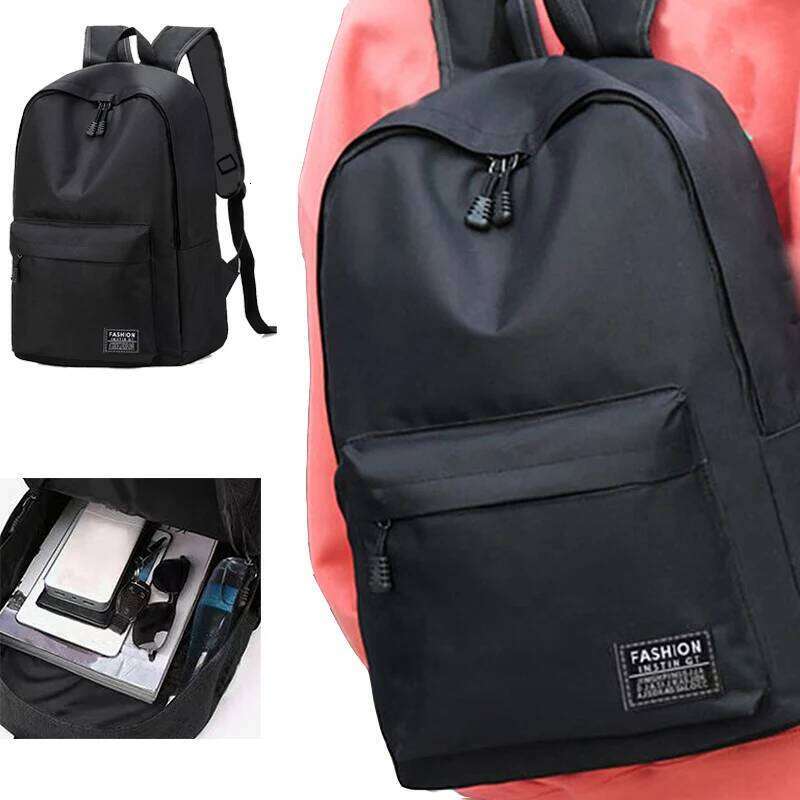 Trendy Men's Minimalist Versatile Large Capacity School Student Computer Travel Bag Washable Unisex Backpack Z260124