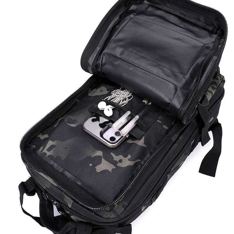 Tactical Outdoor Backpack - Equipped with multiple compartments, zippered closure, suitable for travelers, campers, and outdoor Z260124
