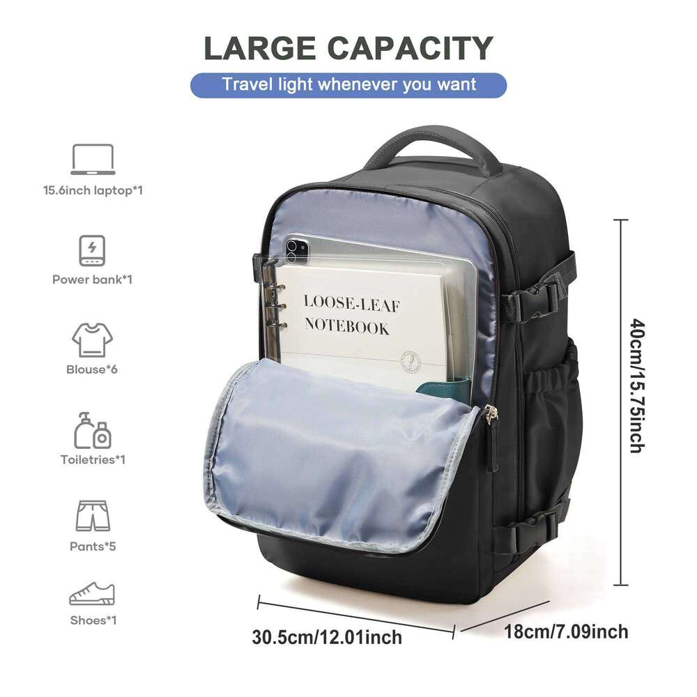 Travel for Women Men Business Backpack, Laptop Bag College School Waterproof Cabin Backpack Wizzair 40x30x20 Z260124