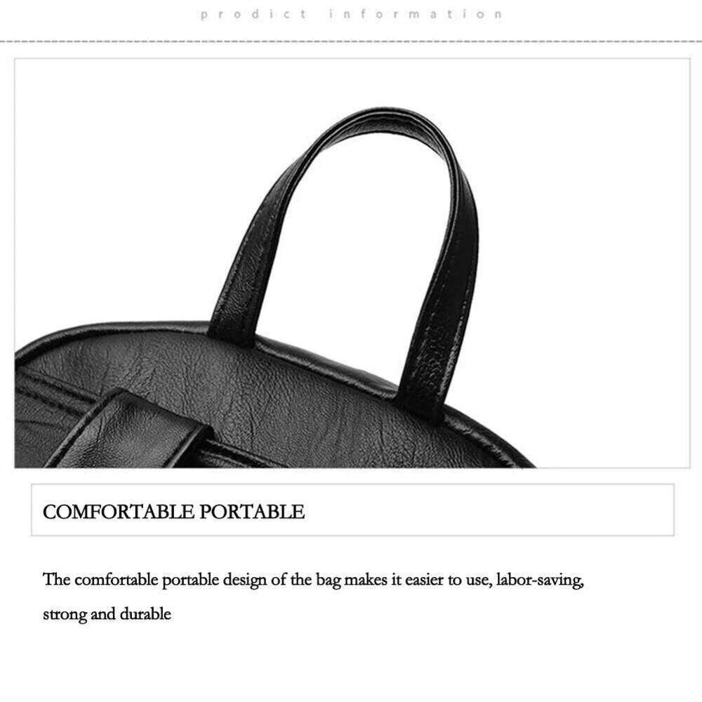 Fashion Women PU Leather Knapsacks Solid Color Ladies Shopping Rucksacks Student Travel Large Capacity School Backpack Z260124