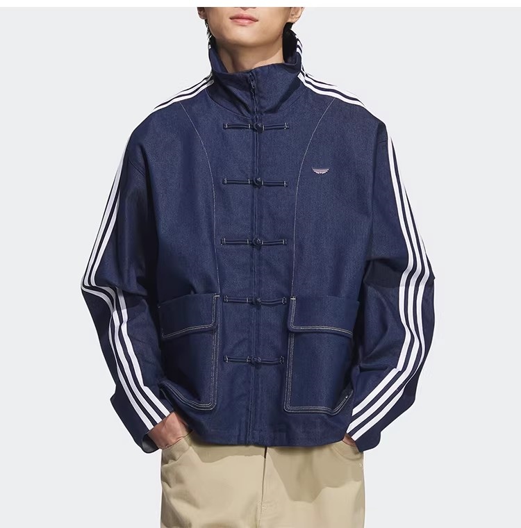 2026 Spring New Men's Sports Leisure New Chinese Tang style Denim Jacket Coat Windbreaker JW1968