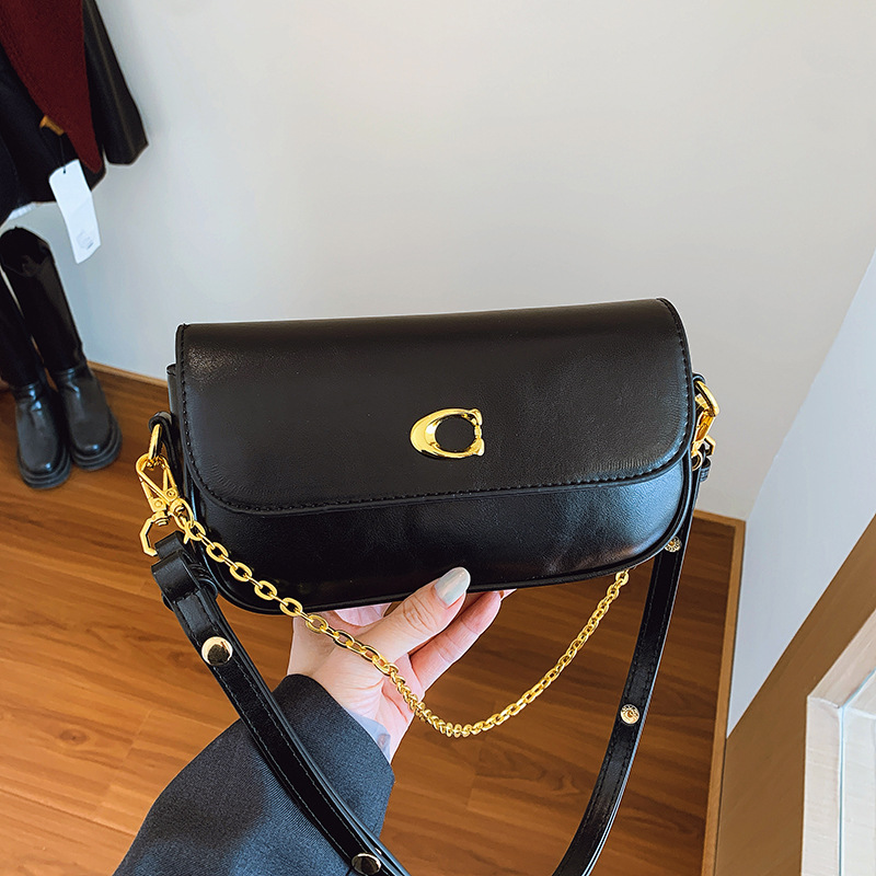 Senior Sense Bag Female New Retro Shoulder Sling Handbag Armpit Chain Bagulet Bag All Build Small Square Bag