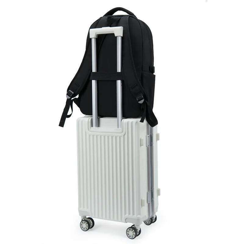 Large capacity black backpack with adjustable shoulder straps multiple pockets, perfect for hiking and outdoor activities - Z260124