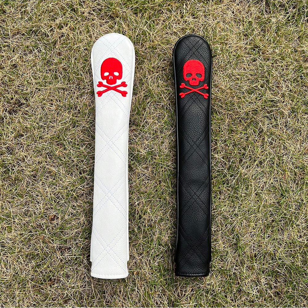 skull Leather Golf Alignment Stick Cover Golf Headcover for Alignment Stick Hold at Least 2 Sticks 251020