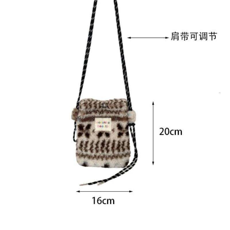 Women's Retro Plush Bag Cute Autumn Winter New Female Lipstick Cosmetic Organizer Wallet Crossbody Phone Bags Z260124