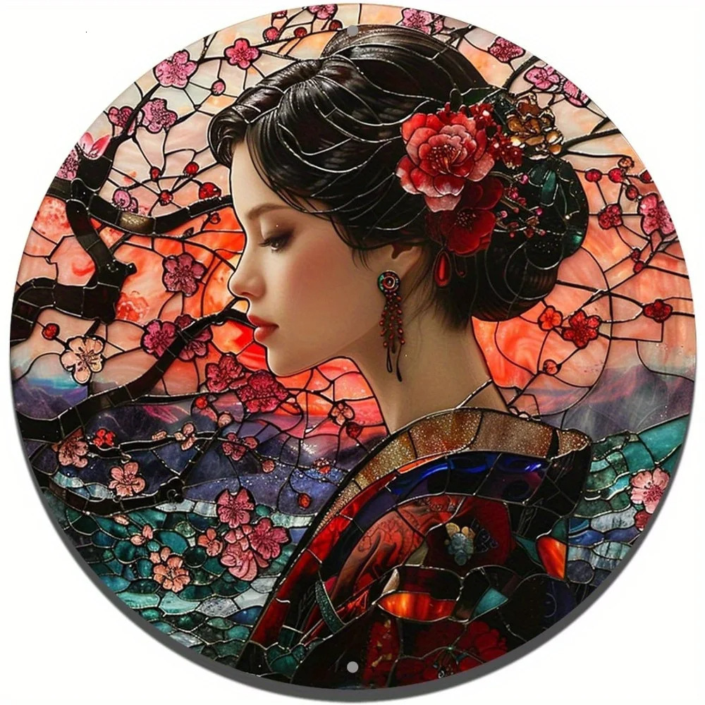 20x20cm Thickened Round Aluminum Sheet Decorative Hanging Ornament 240823