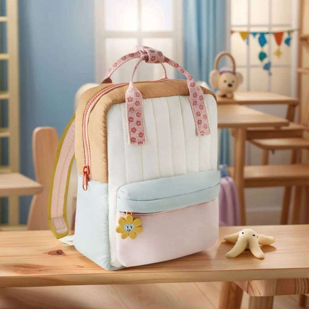 New Lightweight Children's Backpack Dopamine Girls' Kindergarten Soft Schoolbag With Sunflower Pendant Z260124