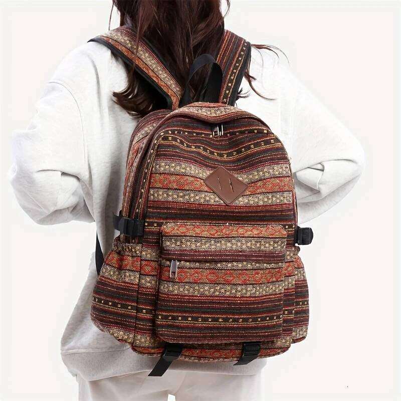 Vintage New Backpacks Patch Large Capacity Women's Ethnic Style Travel Embroidery Backpack Z260124