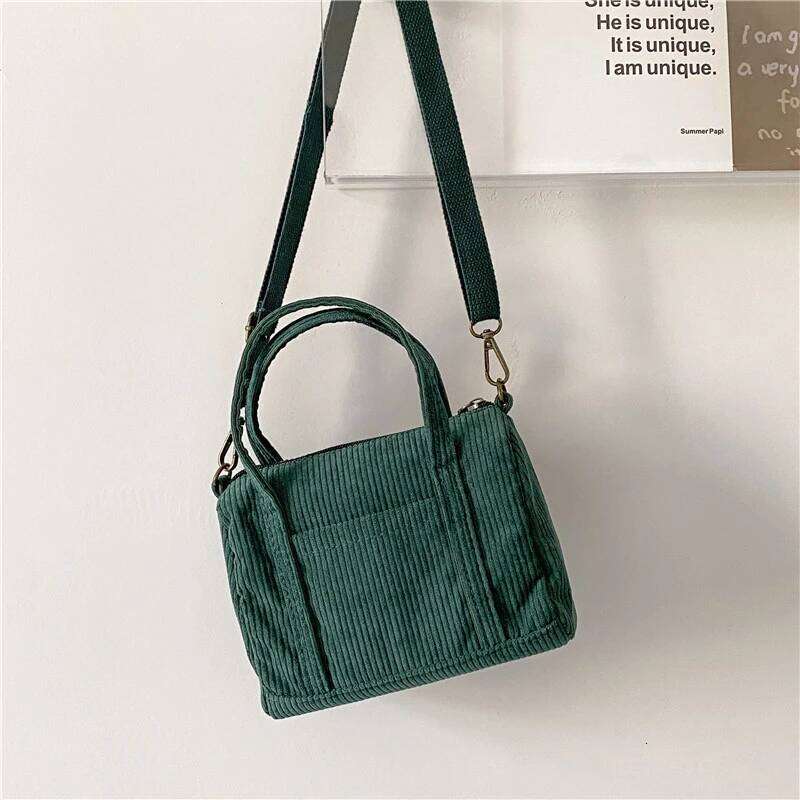 Small Corduroy Mini Girls Purses and Handbag Cute Shopper Gift with Zipper Wallet Crossbody Tote Bags for Women Shoulder Bag Z260124