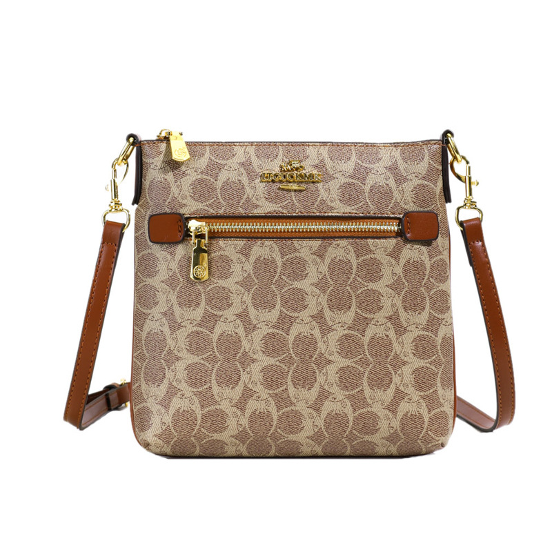 Senior Sense Bag Women New Vintage Printed Leisure Bag All Shoulder Diagonal Cross Bag