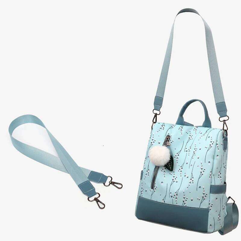 Fashion Printing Floral Backpack For Women Large Capacity School Bag Teenager Waterproof Oxford Rucksack Hairball Travel Pack Z260124