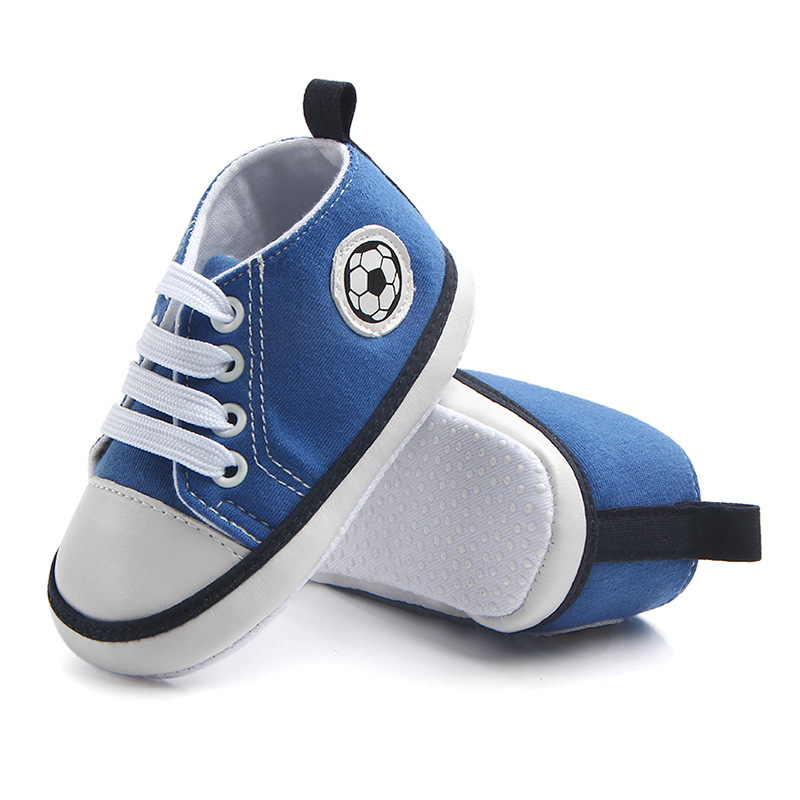 Newborn Canvas Shoes Infants Baby Soccer First Walkers Classic Canvas Sneakers Shoes Cotton Soft Anti-slip Sole 0-18 Month C02079
