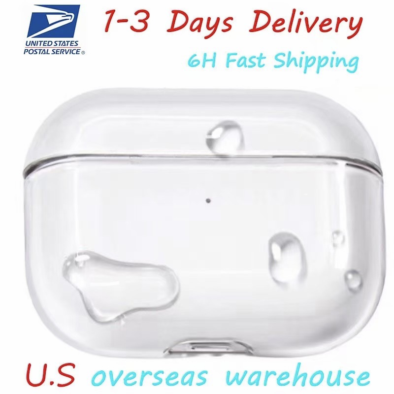 USA Stock For air pods 3 pro2 3rd generation Airpods2 4 pros3 Bluetooth earphones ANC Wireless Headphones Earbuds Noise Canceling Accessories Solid Silicone case