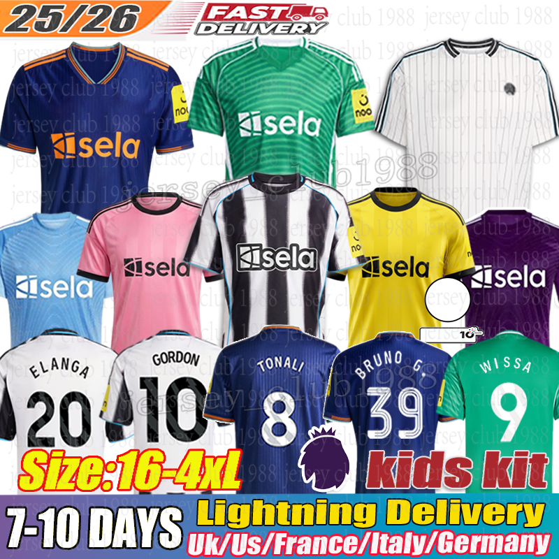 newcastle untied 25 26 Soccer Jerseys Bruno G Elanga Gordon Botman Joelinton Tonali Livramento Willock Krafth newcastle jersey football kits nufc 25 26 long sleeves