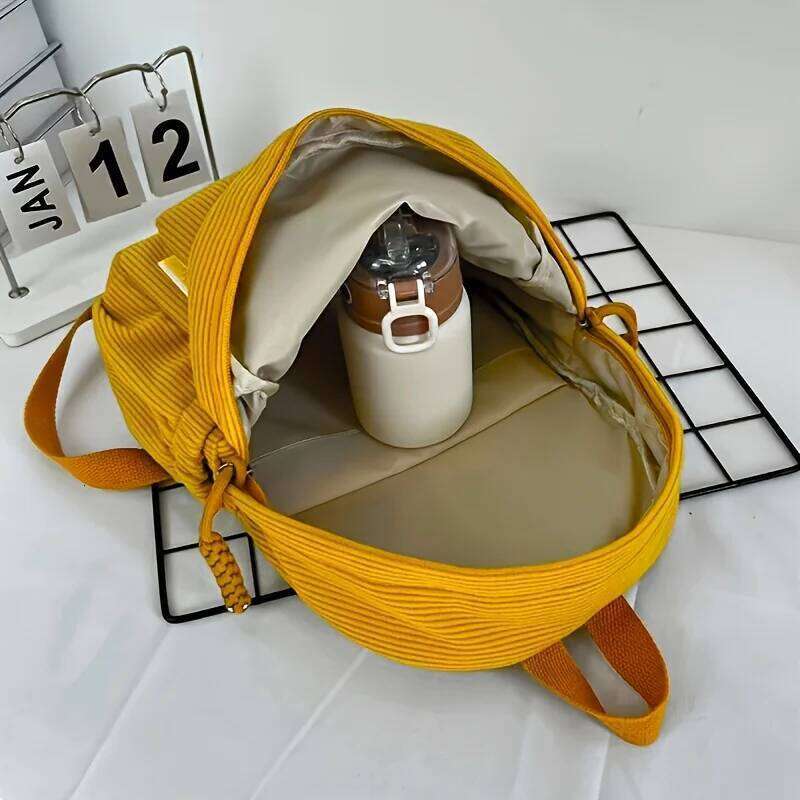 Japanese Corduroy Women's Backpacks Multiple Pockets Travel Backpack Fashion Schoolbag Back To School Z260124