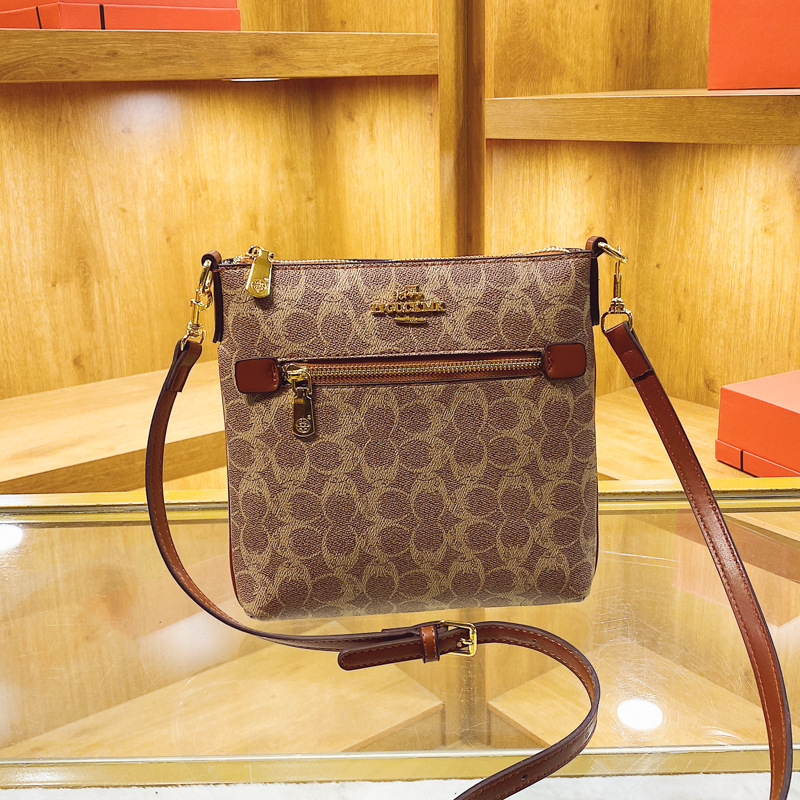 Senior Sense Bag Women New Vintage Printed Leisure Bag All Shoulder Diagonal Cross Bag