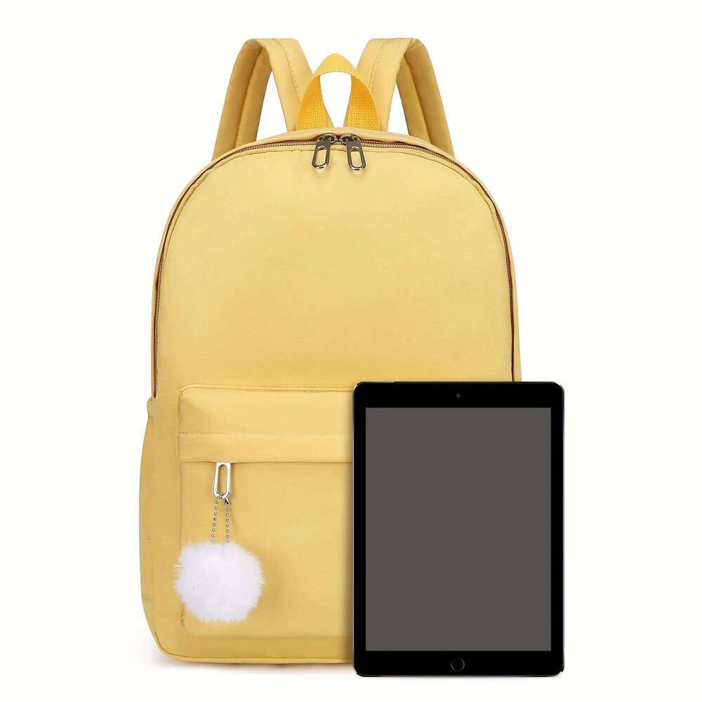 Large Capacity Casual Backpack, Macaron Color Fashionable Travel Bag, Simple College Style Z260124