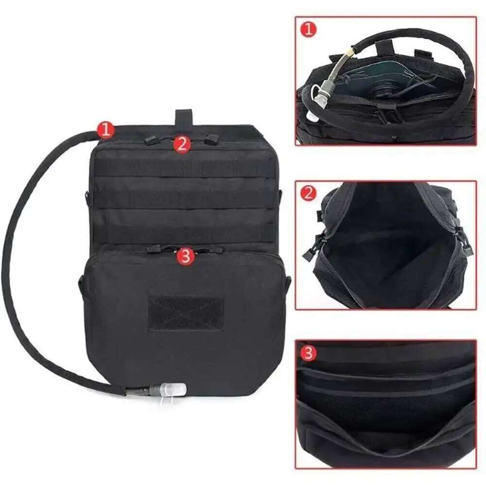 Molle Tactical Vest Plate Carrier Attachment Bag Expansion Pack Mini Hydration Backpack for Cycling, Hiking, Z260124