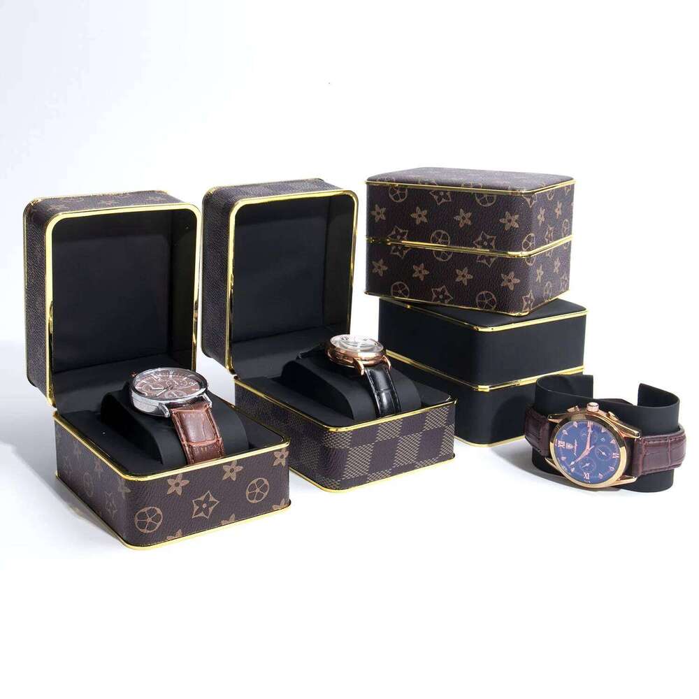 Luxury Style PU Stitched Watch Box For Business Pocket Watches Wristwatches And Portable Zippered Fashion Accessory Packaging And Storage