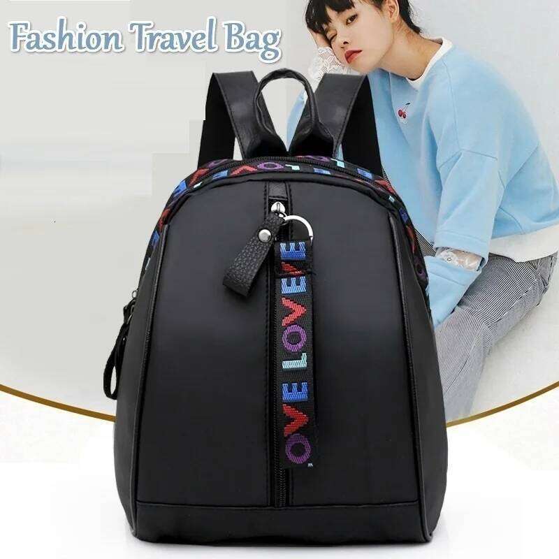 Women Backpacks Fashion LOVE Casual Shoulder Bag Back Pack School Backpack Z260124