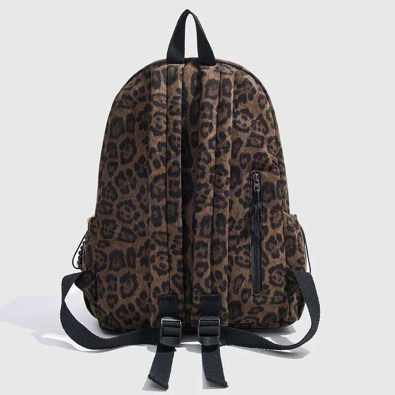 Leopard print Woman Backpack School Book Bags For Teenage Girls Boys New Female College Bag Student Lady leisure BagPack Z260124