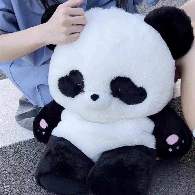 Panda Cartoon Soft Cute Plush School Backpack Ins Girl Doll Bag