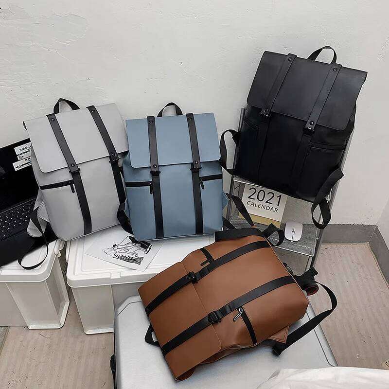 Fashion Women Man Business Backpack Waterproof A4 Book Bag Female Mochila Schoolbag for Teenage Girl Travel Rucksack For Laptop Z260124