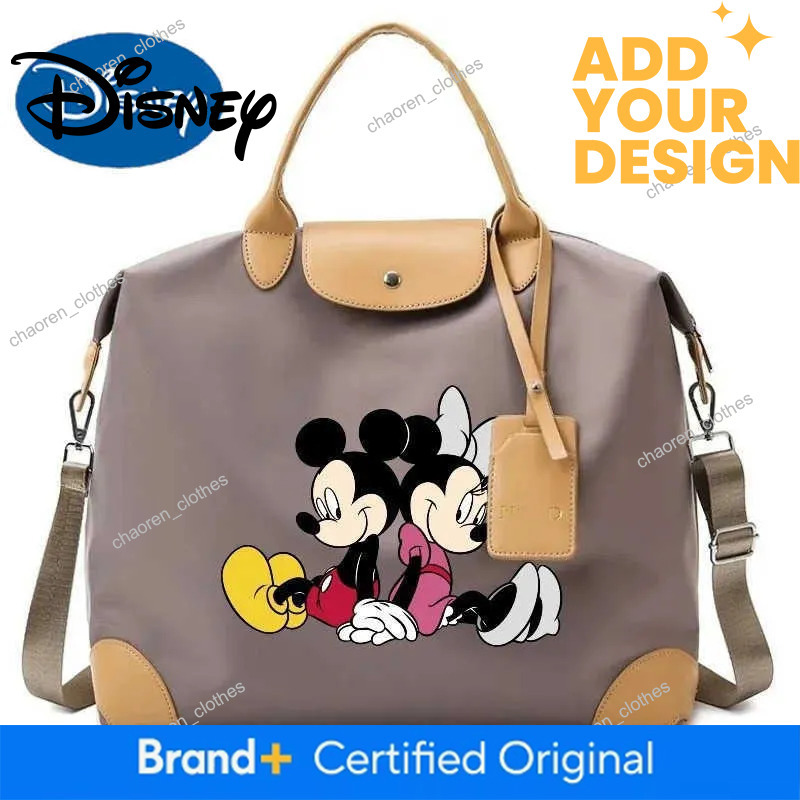 Disney Cartoon Mickey Minnie Mouse Cute Portable Large Capacity Travel Outdoor Tote Storage Bag Birthday Gifts H251223