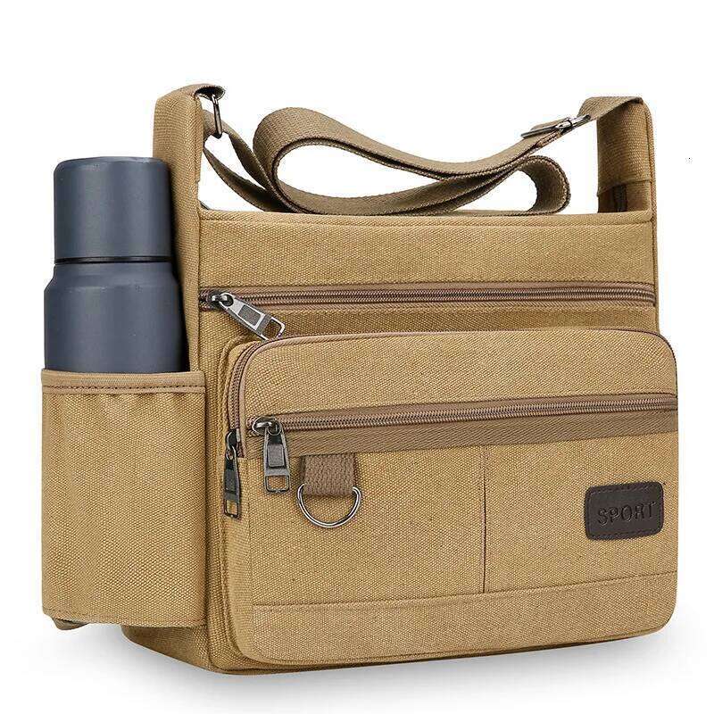 Men Canvas Shoulder Casual Tote Travel Men's Crossbody Bag Luxury Messenger Bags Fashion High Quality Handbag Z260124 - view 3