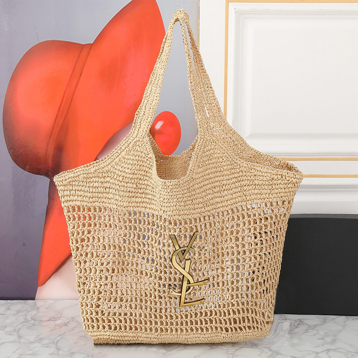 Beach Bag Icera Maxi Tote Bags Designer Bag High Quality Women's handbag Summer Fashion Raffias Straw Bags Casual Shoulder Bag Luxury Bag Large capacity Shopping bag