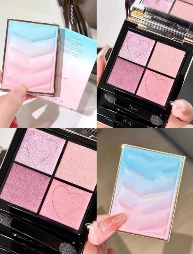 Beautiful Couture Mini Clutch Makeup Macaron gradient Eye shadow 4 Colors Matte Eye shadow shadows palette 4g with brush good quality fast ship
