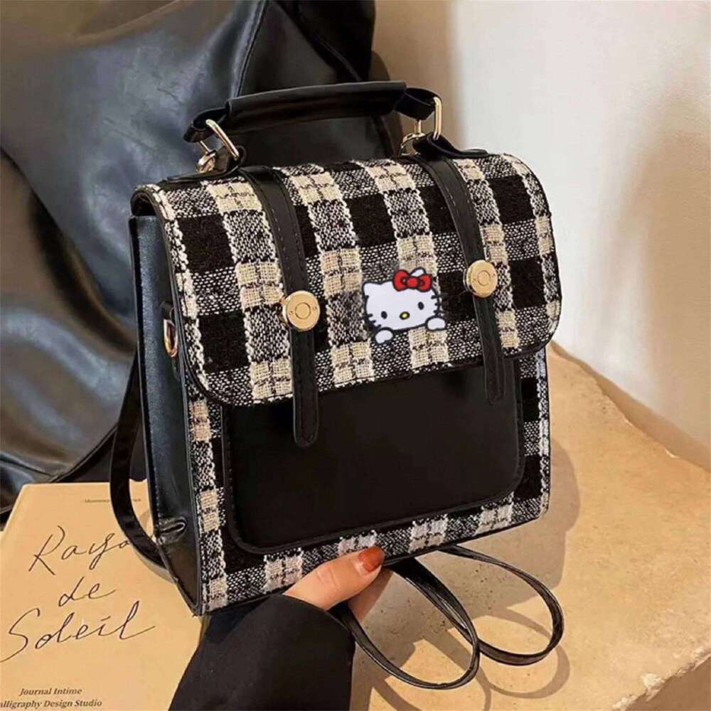 Women Lightweight Backpack Cute Plaid Small Daypack Bookbag for School Travel Outdoor - Stylish and Z260124