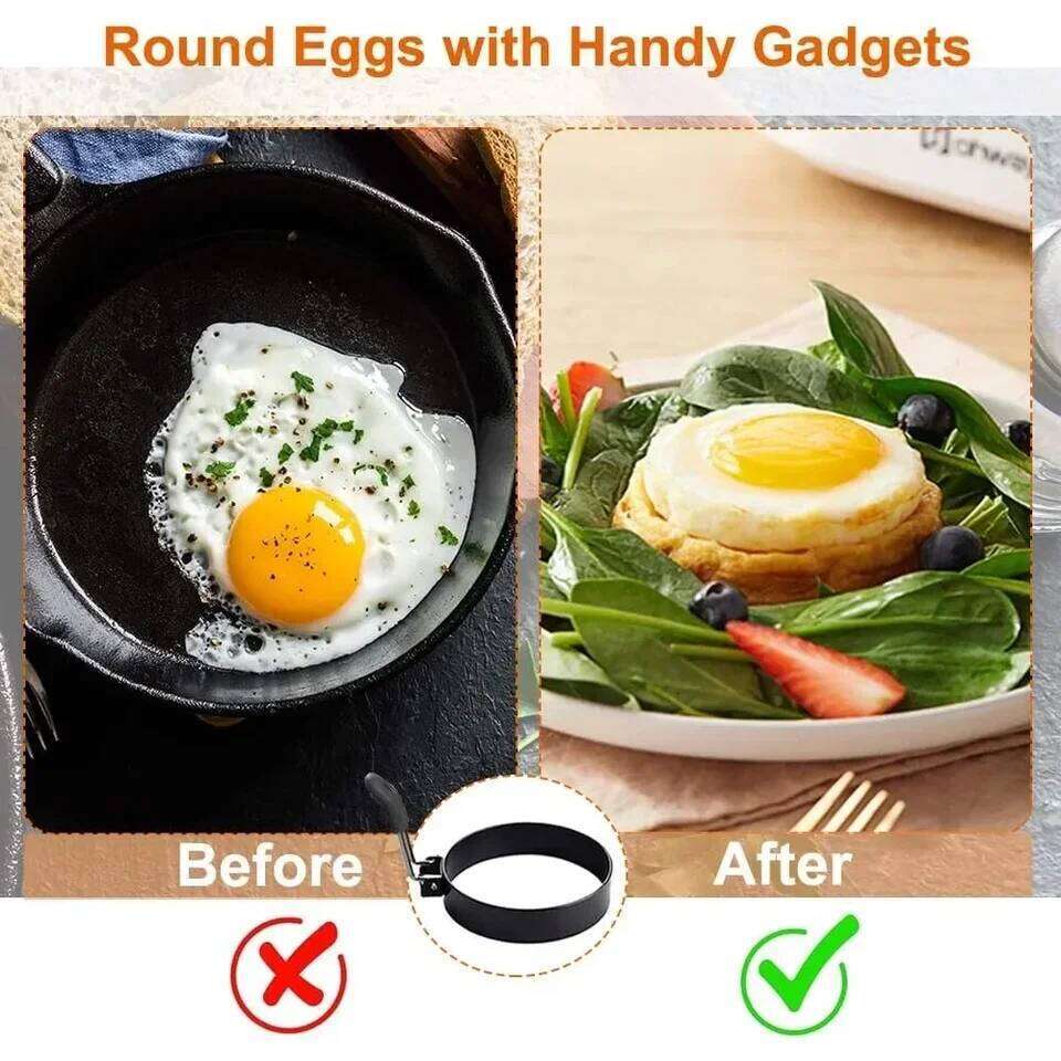 Anti-scald Fried Ring Professional Stainless Steel Nonstick Round Pancake Mold Cooking Egg Mould Breakfast Sandwich Tools