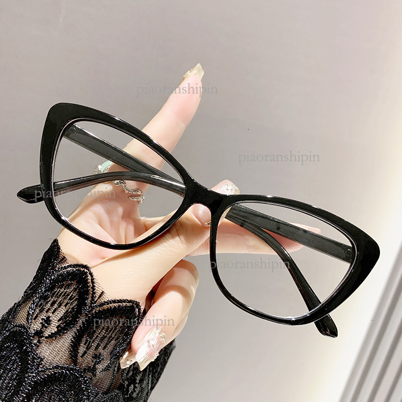 2026 Designer High-end Reading Glasses Tortoise Fashionable Anti Blue Light Glasses Internet Celebrity Cat Eye Elderly Single Vision Glasses