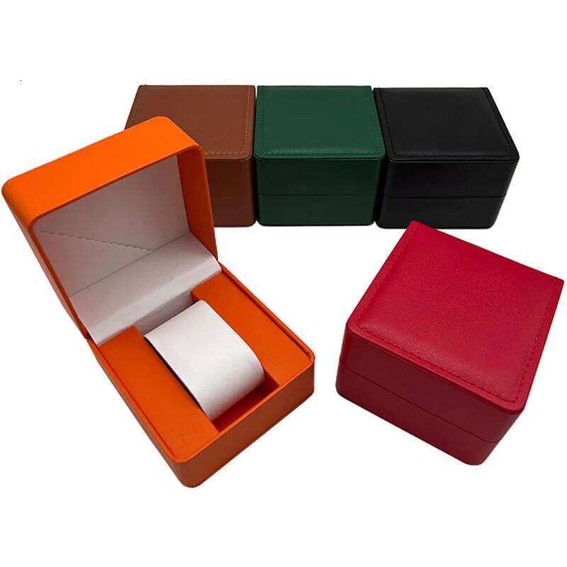 PU leather watch storage box, flip watch packaging box, watch display box