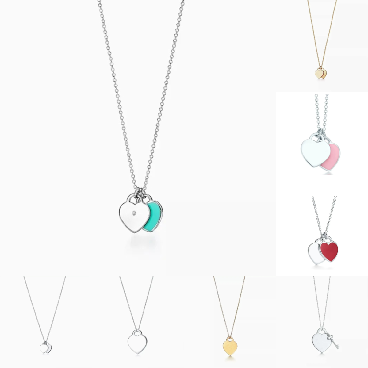 Luxury jewelry Designer Pendant co Necklace Womens Love Heart Necklace Designer Jewellery Thin Chains Pendant Chain Charm anniversary Gift for Women