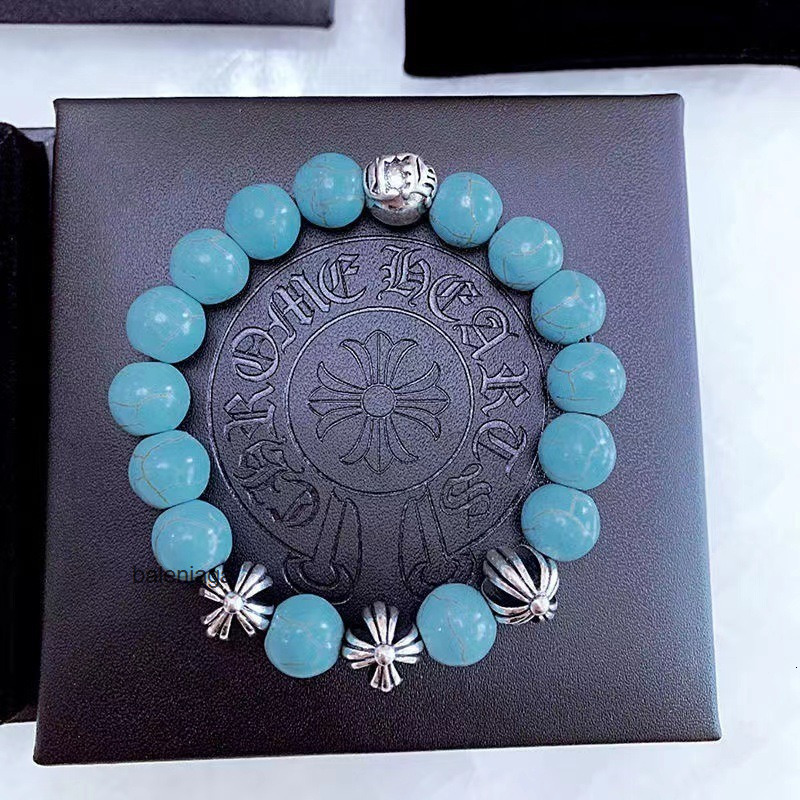 designer beaded luxury jewelry for men women gold silver woman vintage cross obsidian bracelet hip hop chrime chrome hearts chromehearts chromeheartsjewelry ZXZP