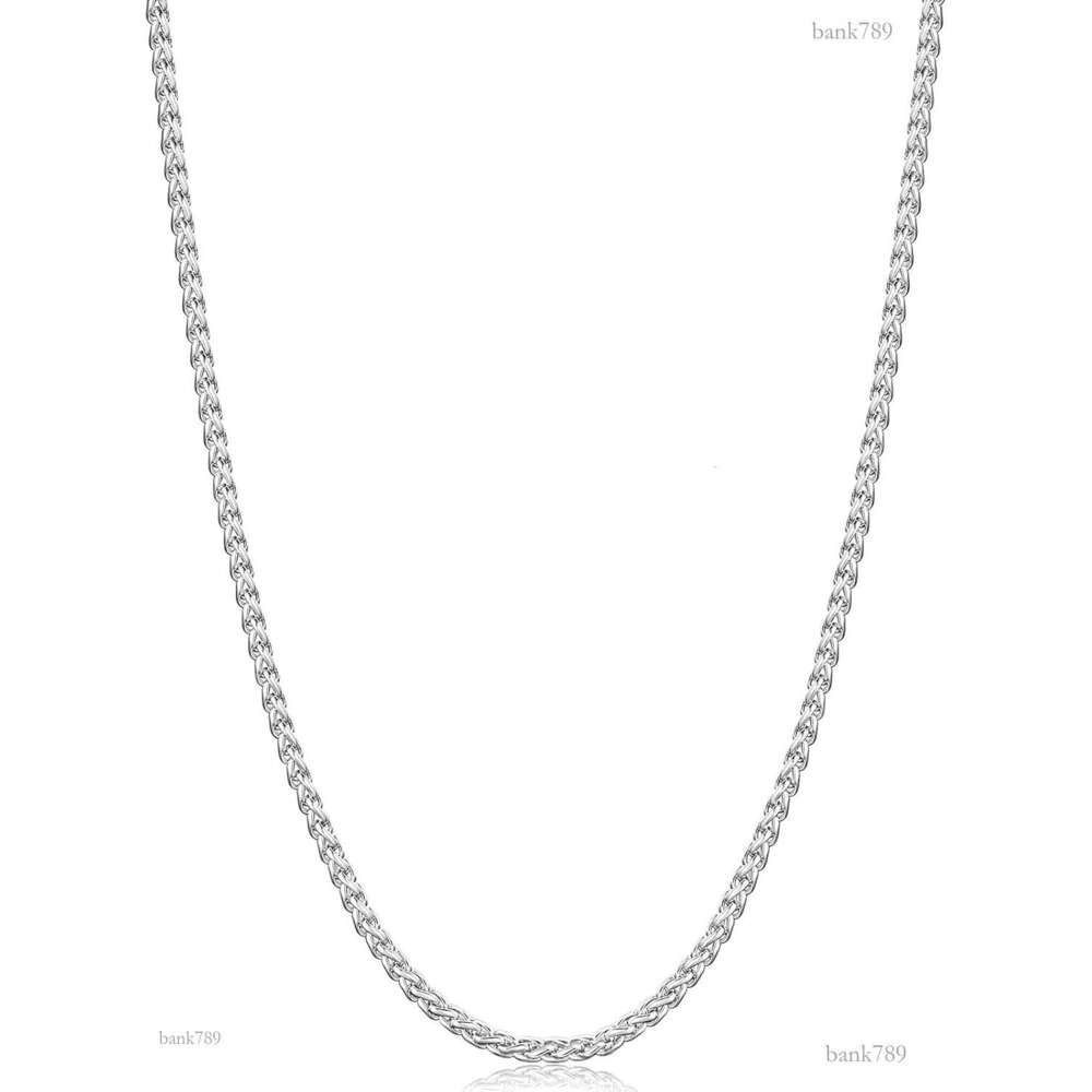 Wheat Chains for Men and Women, 2/2.5/3/4/5mm Silver Tone/14K Gold Plated/Black Necklace Chain, Stainless Steel Mens Necklace 16-28 Inch