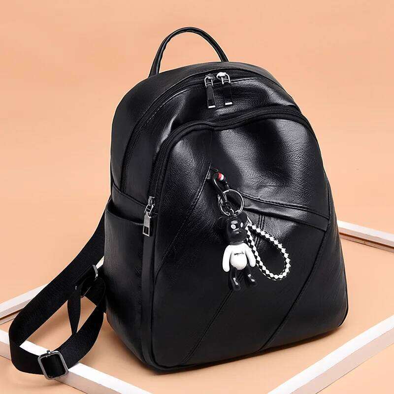 Elegant Women's Lightweight Backpack - Large Capacity, Adjustable Shoulder Strap, PU Material, Great for Travel and Daily Use Z260124