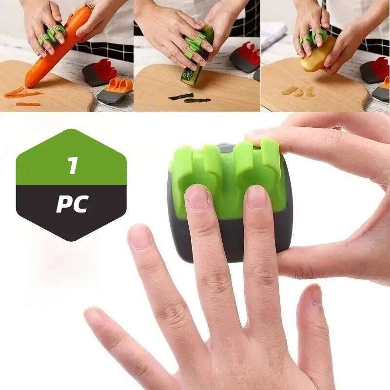Stainless Steel Finger-Style Vegetable Peeler Creative Two Finger Fruit Peeler for Home Kitchens Multifunctional Peeler